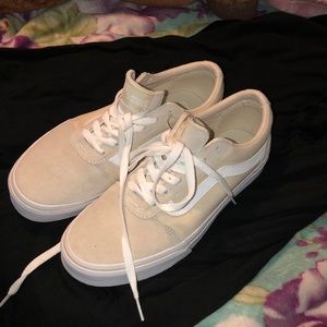 Cream colored vans NEVER WORN